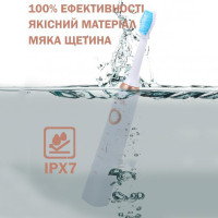 Електрична щітка Shuke SK-601 акумуляторна. Ультразвукова щітка для зубів + 3 насадки White