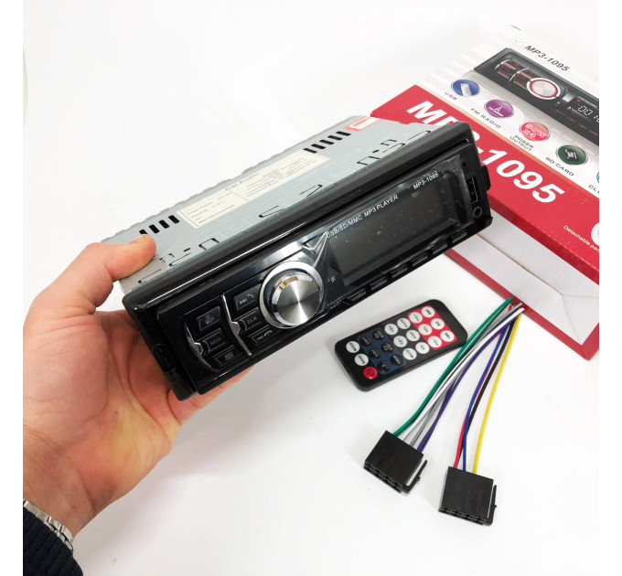 Автомагнитола MP3 1095/7336 BT ISO со съемной панелью 1DIN 4х50Вт, Автомобильная магнитола стерео звук