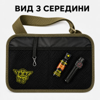 Тактическая сумка месенджер хаки, сумка для шевронов и патчей