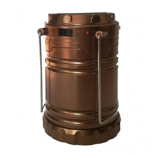 Туристичний ліхтар лампи на сонячній батареї з павером CAMPING MH-5800T (6+1 LED) Brown