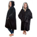 Толстовка плед з капюшоном і рукавами Huggle Hoodie оверсайз Black
