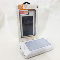 УМБ Power Bank Solar 18000 mAh мобільне зарядне з сонячною панеллю та лампою, Power Bank Charger White