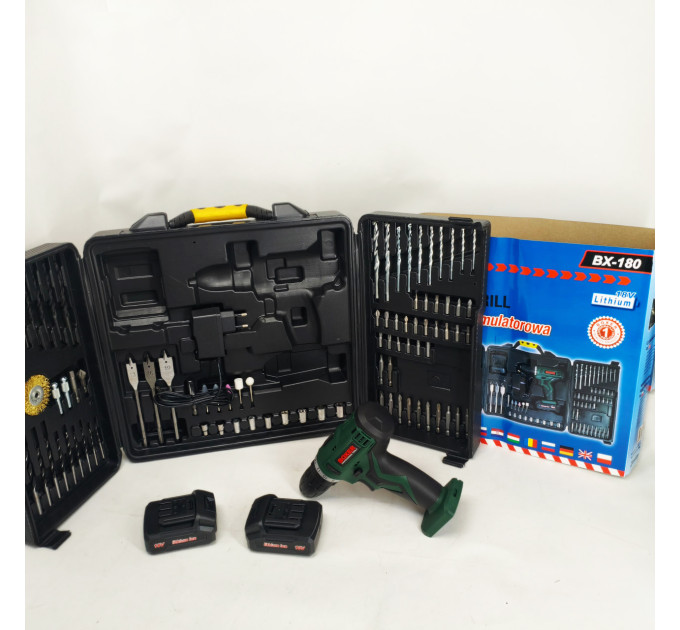 Портативний акумуляторний шуруповерт Boxer BX-180 1350 об/хв