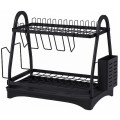 Сушарка для посуду Edenberg EB-17982 настільна 2 яруси 50х30х38 Black