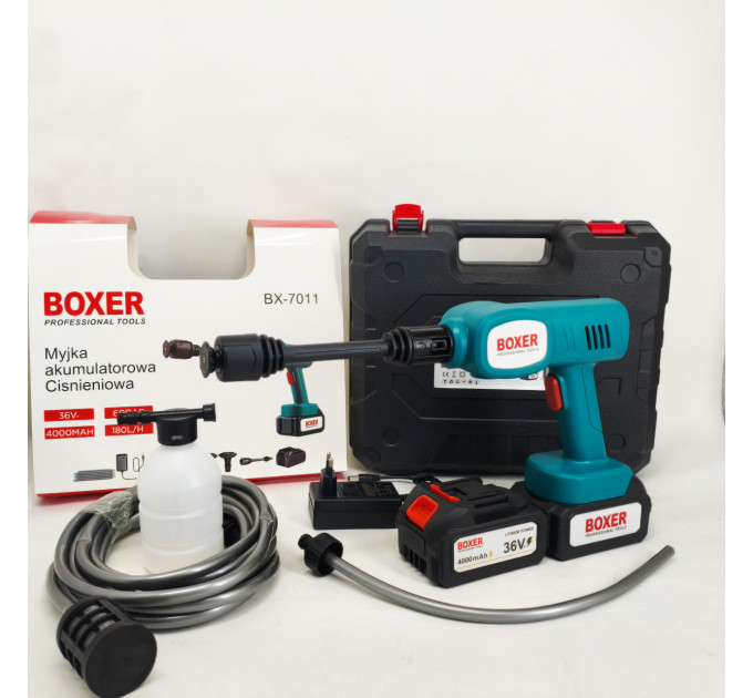 Аккумуляторная автомойка Boxer BX-7011 высокого давления 2 АКБ 36в