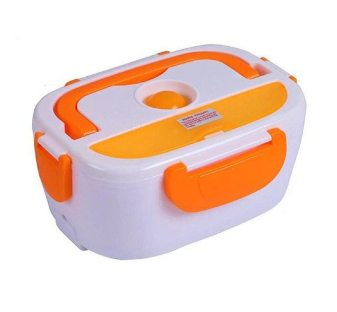 Ланч бокс электрический с подогревом Lunch Heater 220V Pro, контейнер для еды с отсеками. Цвет: оранжевый