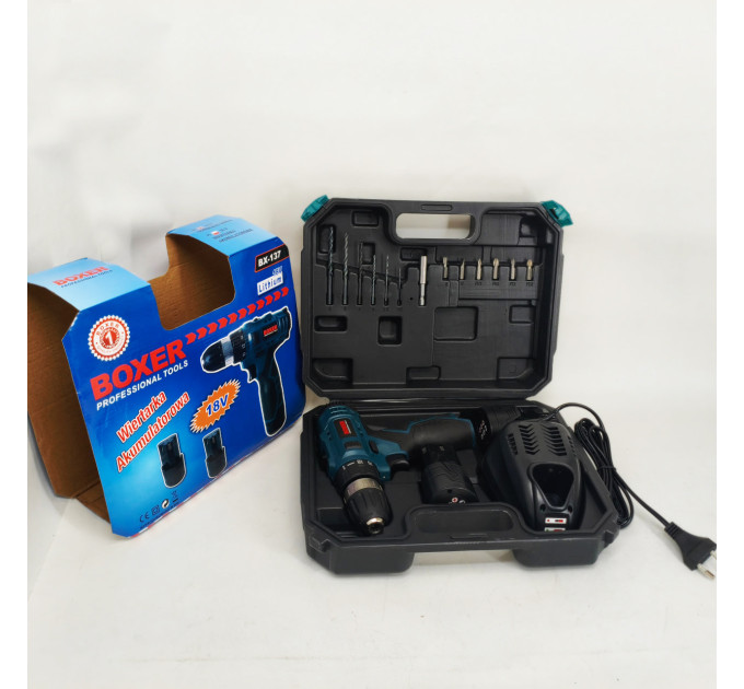 Портативный аккумуляторный шуруповерт Boxer BX-137 18В