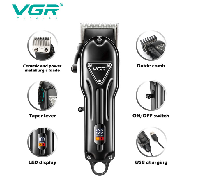 Акумуляторна машинка для стрижки VGR V-051
