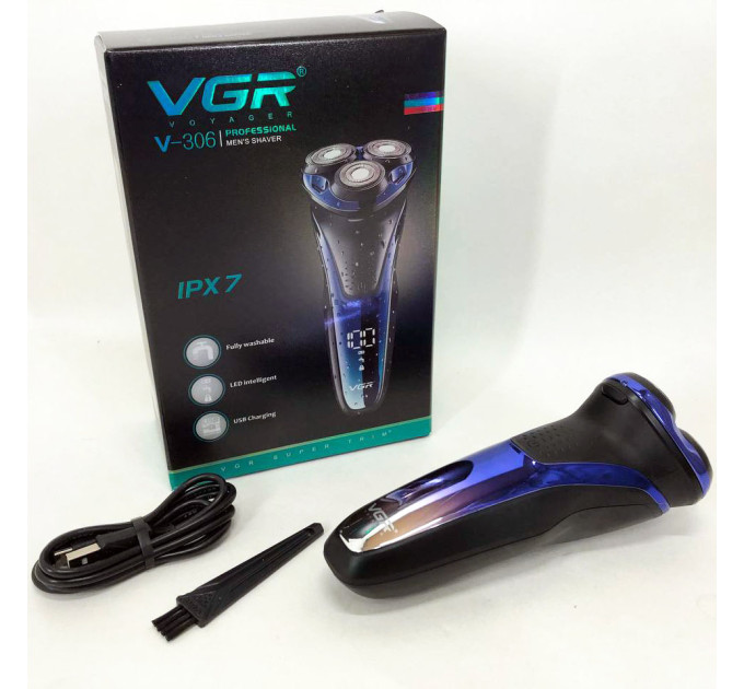 Электробритва VGR V-306 аккумуляторная бритва для стрижки волос, машинка для стрижки бороды
