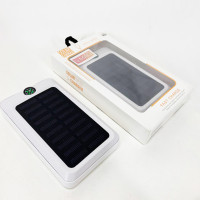 УМБ Power Bank Solar 18000 mAh мобільне зарядне з сонячною панеллю та лампою, Power Bank Charger White