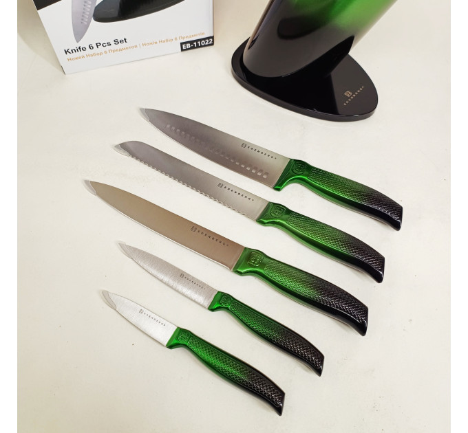 Набір ножів Edenberg EB-11022, 6 предметів Green