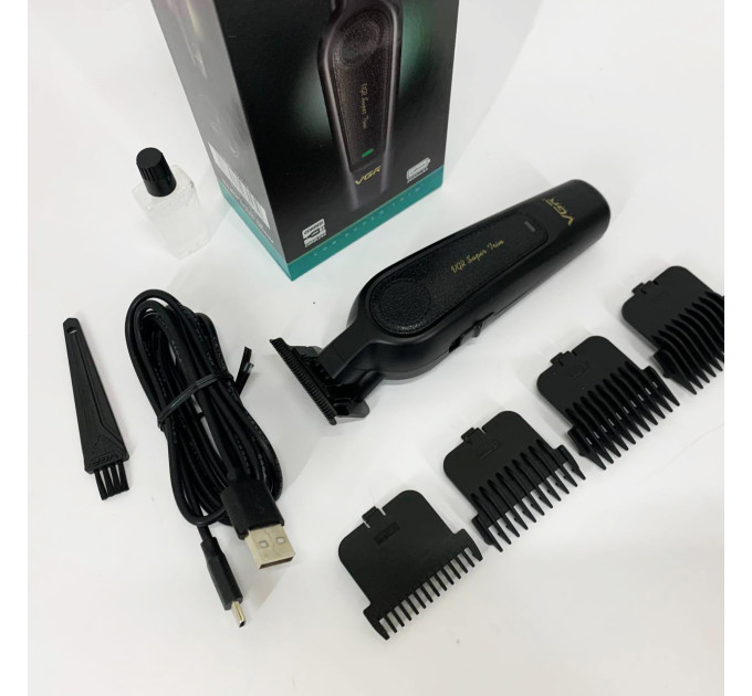 Аккумуляторная машинка для стрижки VGR V-995 + 4 насадки, 2000 мАч, USB