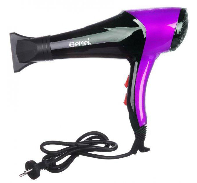 Фен GEMEI GM-1766 2600Вт, жіночий фен для волосся, електрофен для волосся Purple