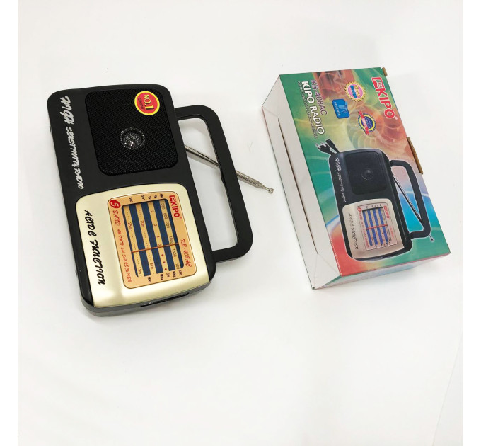 Радиоприёмник KIPO KB-408 AC мощный радио FM c usb питание от батарейки R20 или от сети