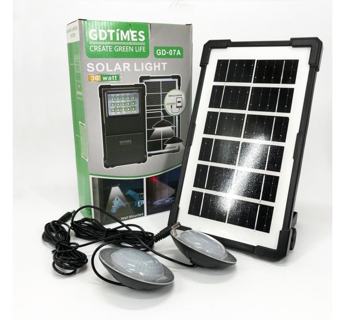 Сонячна станція портативна GDLITE GD-07А із сонячною панеллю та функцією Power Bank