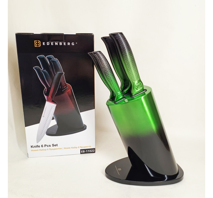 Набір ножів Edenberg EB-11022, 6 предметів Green