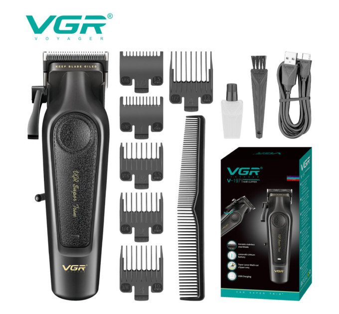 Акумуляторна машинка для стрижки VGR V-197