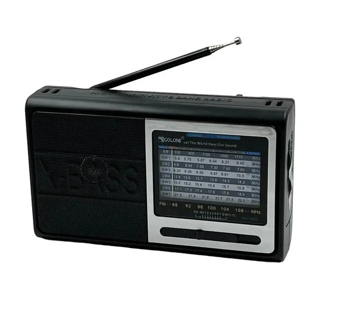 Радиоприемник GOLON RX-3050 с аккумулятором 6Вт 8 часов работы Black