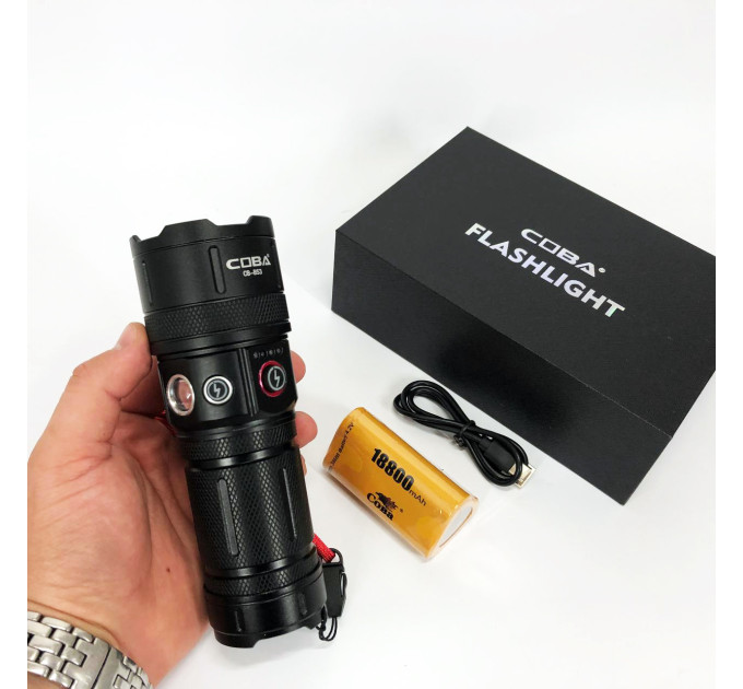 Ліхтар CB-B53-TG, 3х18650, power bank, індикація заряду, Ліхтарик світлодіодний для туриста надпотужний