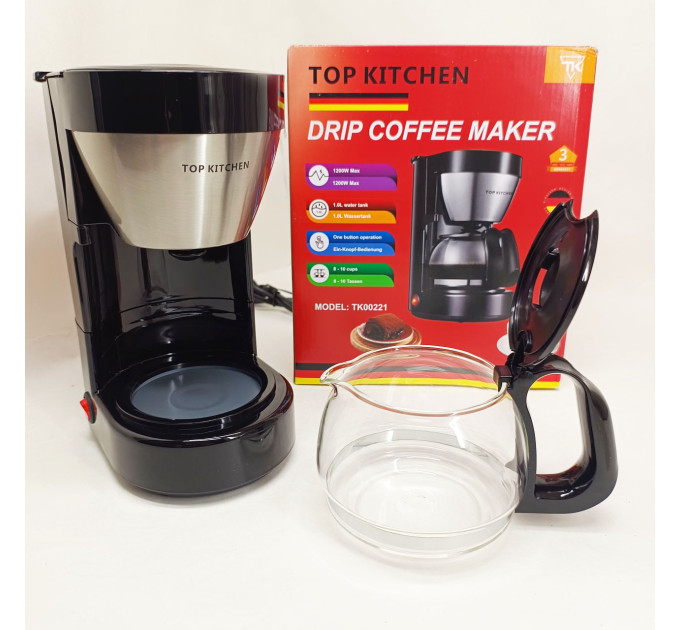Крапельна кавоварка Top Kitchen 1200W TK00221 кава мелена 1л