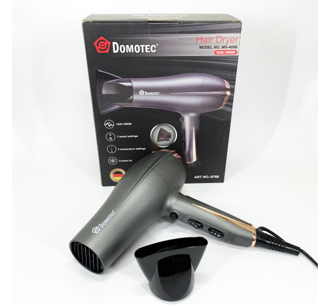Профессиональный фен для волос Domotec MS-409B 1980Вт