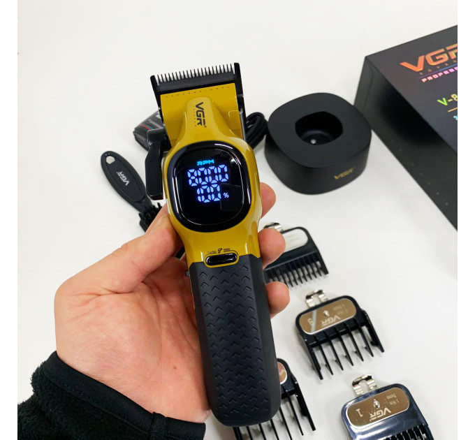 Машинка для стрижки акумуляторна VGR V-886C GOLD