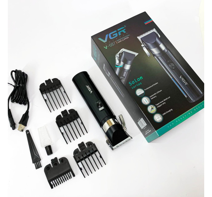 Акумуляторна машинка для стрижки VGR V-687