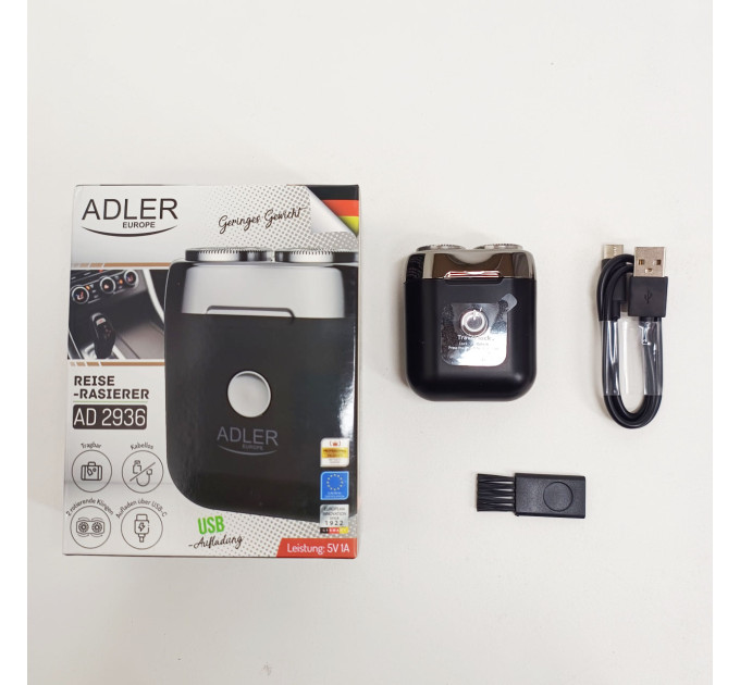 Дорожня бритва бездротова Adler AD 2936 з USB black