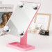 Настільне дзеркало для макіяжу Cosmetie mirror 360 Rotation Angel з підсвічуванням Pink