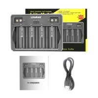 Універсальний зарядний пристрій Liitokala Lii-D4 на 4 канали (Li-ion, NiMH + NiCD + крона) Type-C