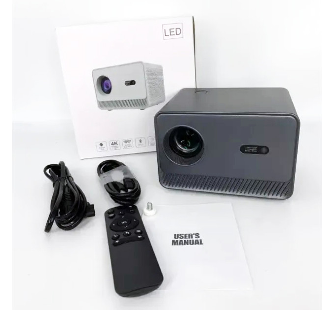 Портативный проектор M10 4K Android 12 WI-FI 2.4G+5G Bluetooth 5.0