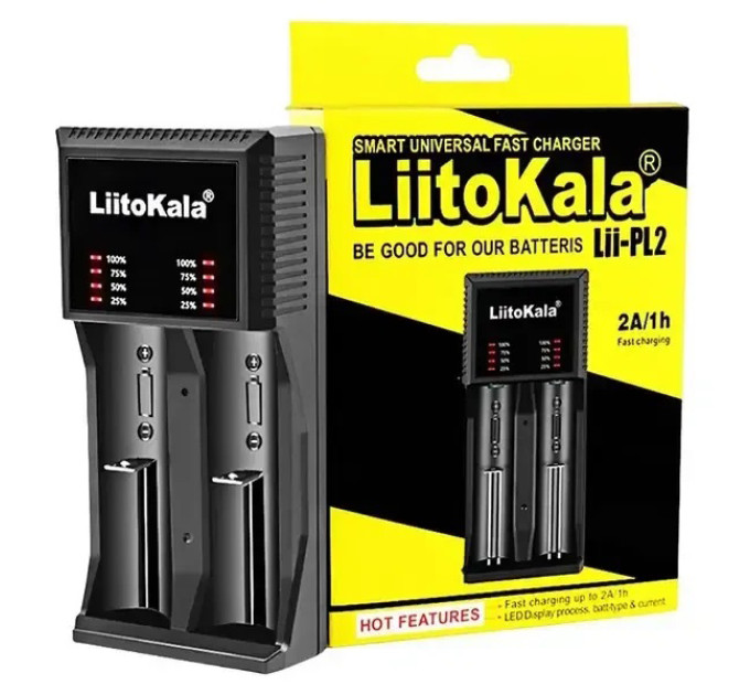 Універсальний зарядний пристрій LiitoKala Lii-PL2 EU на 2 канали