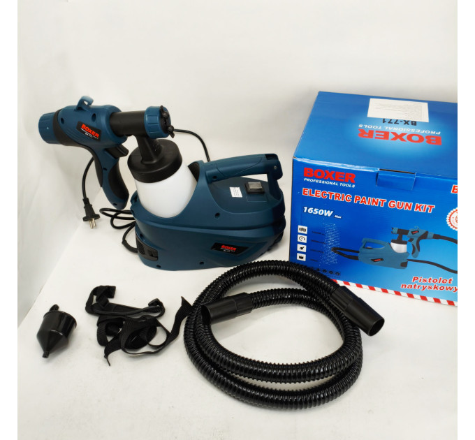 Краскопульт электрический для стен 1650 Вт Boxer BX-771 электрический краскораспылитель