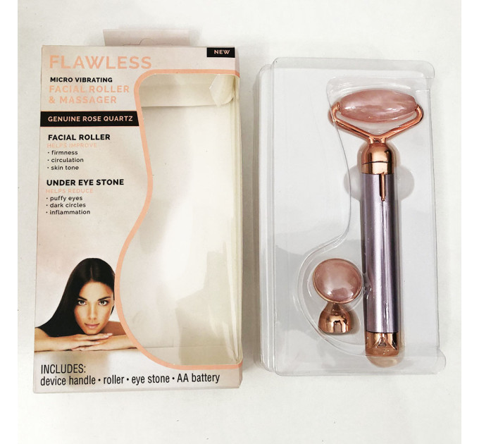 Массажер ролик электрический для лица Facial Roller Massager. Цвет: бежевый