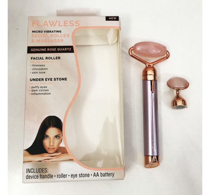 Массажер ролик электрический для лица Facial Roller Massager. Цвет: бежевый