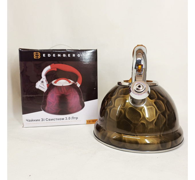 Чайник із свистком Edenberg EB-1910 з турбо індукційним дном 3л Yellow