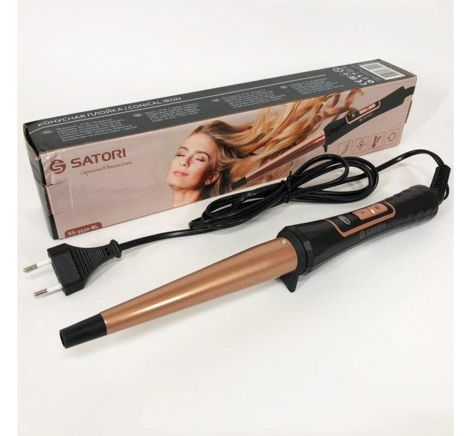 Щипці-плойка Satori SS-3510-BL, Прилад для завивки волосся, Маленька плойка, Стайлер для завивки