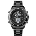 Часы наручные мужские SKMEI 1670BKWT BLACK-WHITE, Армейские часы противоударное