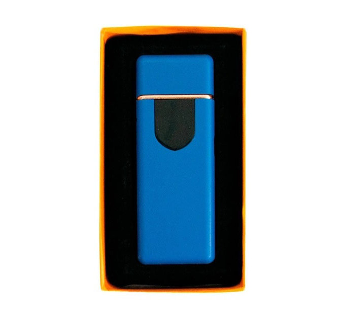 Електрозапальничка USB ZGP ABS, сенсорна електрична запальничка спіральна. Колір: синій