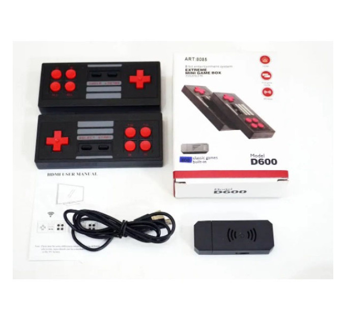 Приставка игровая Mini Game Box D600 HDMI игровая консоль, приставка 8 бит для детей, приставки денди