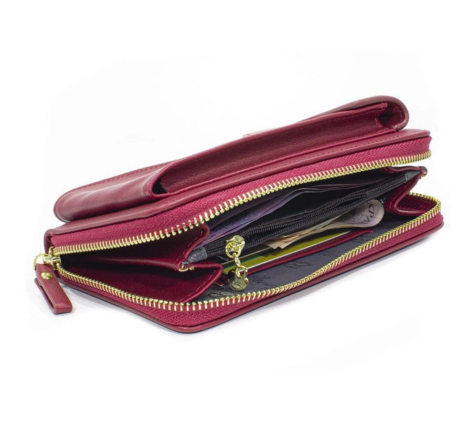 Женский кошелек Baellerry N8591 Red сумка-клатч для телефона денег банковских карт