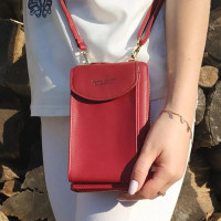 Женский кошелек Baellerry N8591 Red сумка-клатч для телефона денег банковских карт