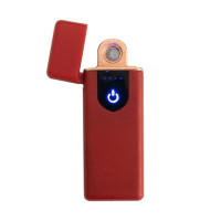 Электрозажигалка USB ZGP ABS, сенсорная зажигалка электрическая спиральная. Цвет: красный
