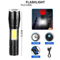 Фонарик карманный PLD C609-T6+COB, Сверхмощный фонарик, Яркий фонарик, Качественный фонарик