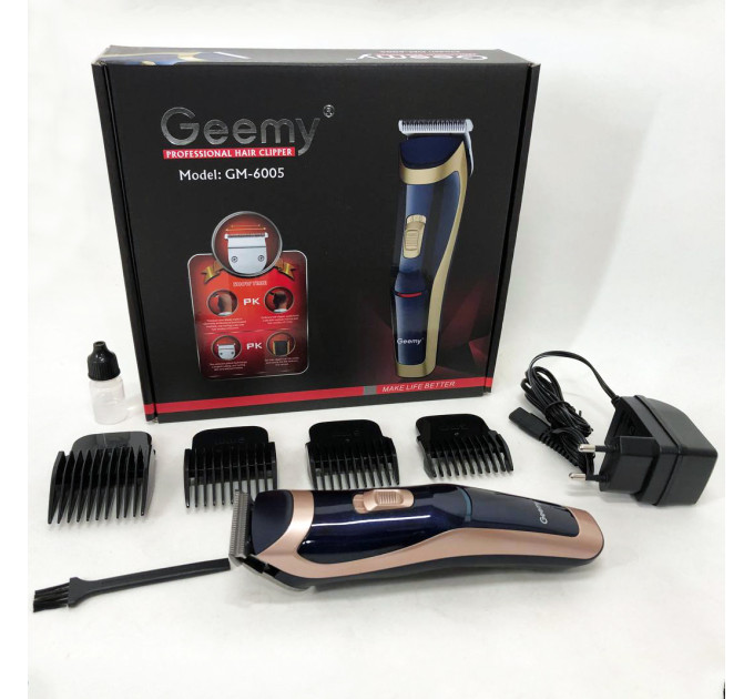 Машинка для стрижки Gemei GM-6005, Багатофункціональна акумуляторна машинка для стрижки