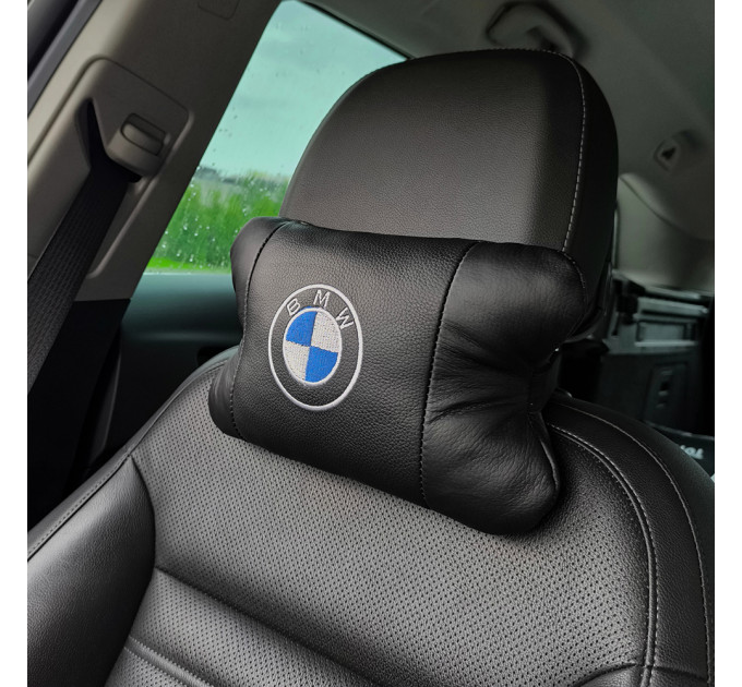Ортопедична авто подушка BMW з натуральної шкіри – для комфорту в машині