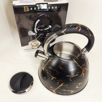 Емальований чайник Edenberg EB-12610 зі свистком та антипригарним покриттям 3л Black