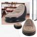 Надувне крісло з пуфом для відпочинку AIR SOFA велюрове Brown