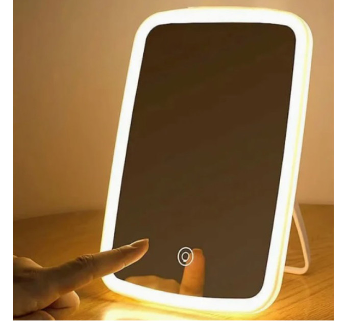 Сенсорне LED дзеркало для макіяжу з 3 рівнями підсвічування і USB зарядкою. Дзеркало для макіяжу