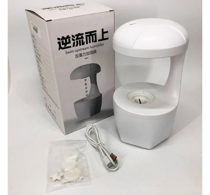 Антигравитационный капельный увлажнитель воздуха с обратным потоком UKC Anti Gravity Humidifier 800 мл 5 Вт